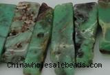 CTD368 Top drilled 10*25mm - 10*45mm wand Australia chrysoprase beads