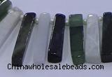 CTD3695 Top drilled 6*15mm - 8*35mm sticks jade beads wholesale