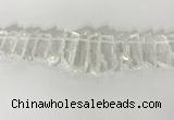 CTD3720 Top drilled 8*20mm - 10*50mm sticks white crystal beads