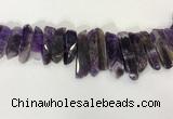 CTD3723 Top drilled 8*20mm - 10*50mm sticks amethyst beads