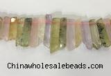 CTD3728 Top drilled 8*20mm - 10*50mm sticks mixed quartz beads