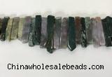 CTD3732 Top drilled 8*20mm - 10*50mm sticks Indian agate beads