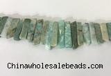 CTD3735 Top drilled 8*20mm - 10*50mm sticks amazonite gemstone beads