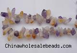 CTD376 Top drilled 15*20mm - 18*25mm nuggets amethyst & citrine beads