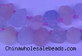 CTD3853 Top drilled 8*10mm - 10*12mm freeform morganite beads