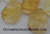 CTD391 Top drilled 20*25mm - 22*30mm freeform citrine beads