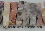 CTD395 Top drilled 8*18mm - 10*50mm wand pink opal gemstone beads