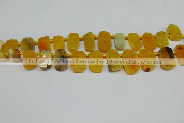 CTD4002 Top drilled 14*22mm - 22*42mm freeform agate gemstone beads