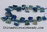 CTD4014 Top drilled 18*25mm - 25*35mm freeform agate beads