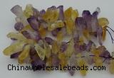 CTD420 Top drilled 12*25mm - 18*40mm nuggets amethyst & citrine beads