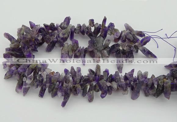 CTD424 Top drilled 4*8mm - 6*15mm nuggets amethyst beads