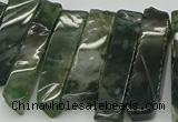 CTD434 Top drilled 10*25mm - 10*45mm sticks moss agate beads