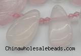 CTD480 Top drilled 10*22mm - 15*45mm freeform rose quartz beads