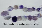 CTD501 Top drilled 20*30mm - 30*40mm freeform agate beads