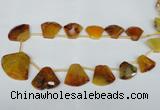 CTD507 Top drilled 25*30mm - 35*40mm freeform agate beads