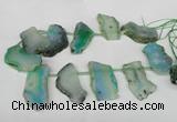 CTD516 Top drilled 20*35mm - 35*48mm freeform agate beads