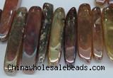 CTD525 Top drilled 10*25mm - 10*60mm wand plated agate beads