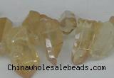 CTD540 Top drilled 8*15mm - 10*25mm nuggets plated quartz beads