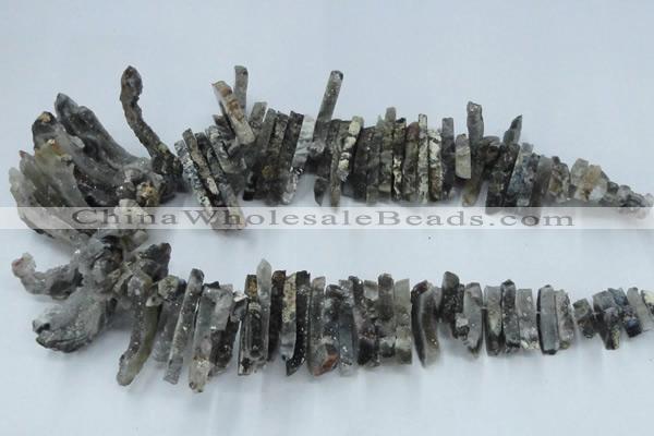 CTD555 Top drilled 6*15mm - 10*40mm wand agate beads