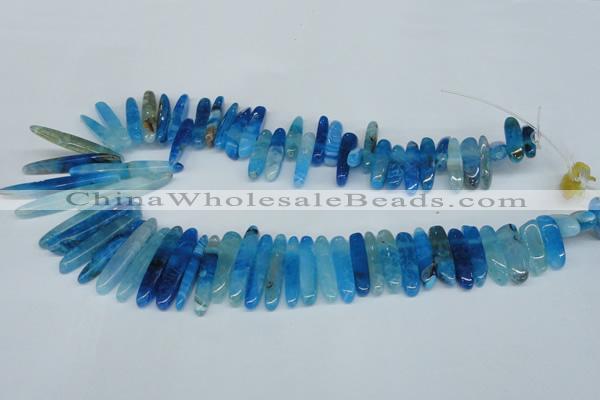 CTD587 Top drilled 6*20mm - 6*45mm wand agate gemstone beads