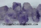 CTD630 Top drilled 8*12mm - 18*25mm faceted nuggets amethyst beads