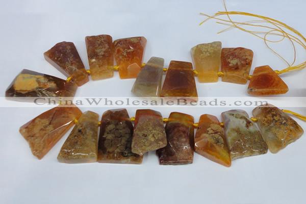 CTD657 Top drilled 25*40mm - 30*55mm freeform agate beads