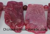 CTD658 Top drilled 25*40mm - 30*55mm freeform agate beads