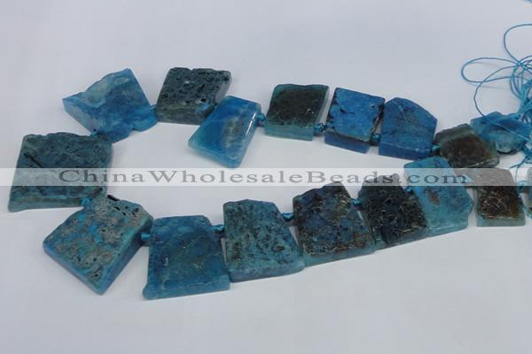 CTD665 Top drilled 25*30mm - 30*40mm freeform agate beads