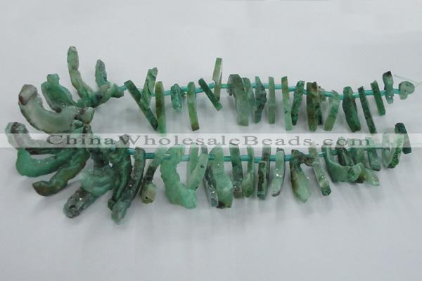 CTD673 Top drilled 10*25mm - 12*45mm wand agate gemstone beads