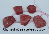 CTD761 Top drilled 25*30mm - 30*35mm freeform agate beads