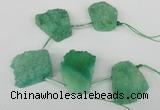 CTD763 Top drilled 25*30mm - 30*35mm freeform agate beads