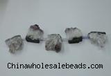 CTD798 Top drilled 20*30mm - 25*35mm freeform amethyst beads