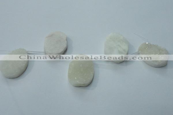 CTD800 Top drilled 20*30mm - 25*35mm freeform agate beads