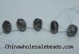 CTD805 Top drilled 20*30mm - 25*35mm freeform agate beads