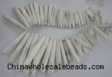 CTD827 Top drilled 5*20mm - 10*80mm stick sea urchin shell beads