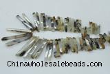 CTD830 15.5 inches 6*30mm - 7*65mm sticks montana agate beads