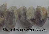 CTD933 Top drilled 10*14mm - 15*25mm faceted nuggets amethyst beads