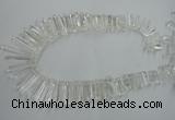 CTD936 Top drilled 6*15mm - 7*40mm wand A grade white crystal beads