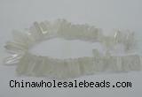 CTD937 Top drilled 6*20mm - 8*35mm sticks white crystal beads