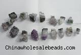 CTD954 Top drilled 15*25mm - 20*30mm nuggets druzy amethyst beads