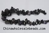 CTD956 Top drilled 8*10mm - 18*25mm faceted nuggets plated amethyst beads