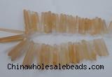 CTD969 Top drilled 6*25mm - 8*65mm sticks red quartz beads
