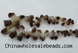 CTD970 Top drilled 10*15mm - 15*30mm nuggets citrine gemstone beads