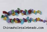 CTD981 Top drilled 10*15mm - 15*25mm nuggets plated druzy agate beads