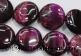 CTE1005 15.5 inches 18mm flat round dyed red tiger eye beads