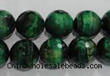 CTE1016 15.5 inches 14mm faceted round dyed green tiger eye beads