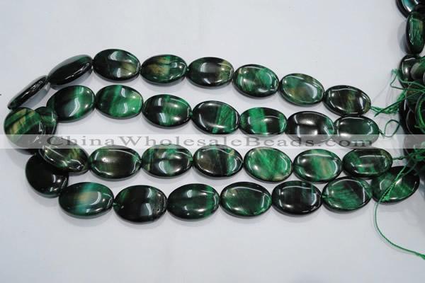 CTE1045 15.5 inches 18*25mm oval dyed green tiger eye beads