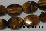 CTE1095 15.5 inches 13*18mm faceted oval yellow tiger eye beads