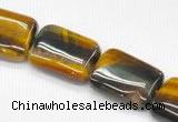 CTE11 15.5 inches 12*16mm rectangle yellow tiger eye  beads