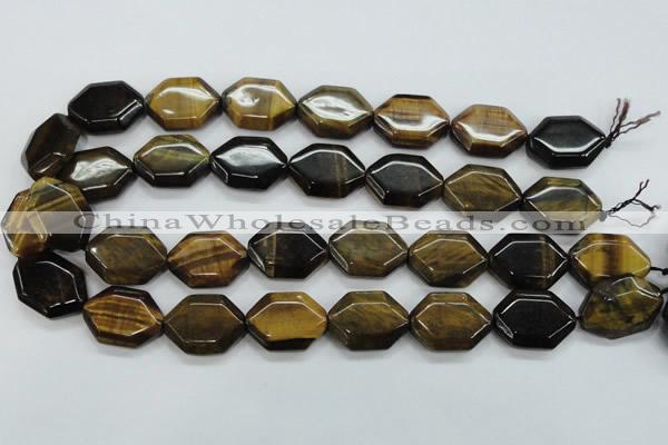 CTE112 15.5 inches 18*25mm octagonal yellow tiger eye beads wholesale